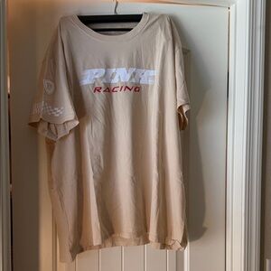 PINK Victoria's Secret Tan Racing Tee XXL